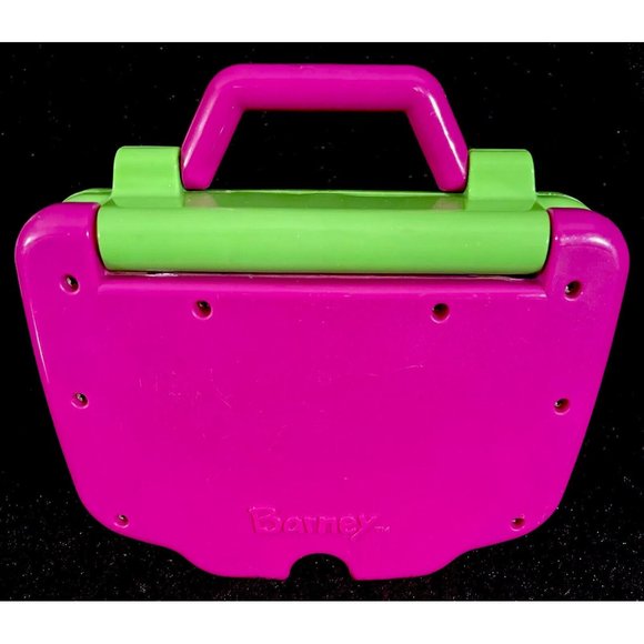 Barney Dinosaur Interactive Laptop Computer 2002 Mattel VINTAGE (2 Cards) Works - Picture 6 of 12